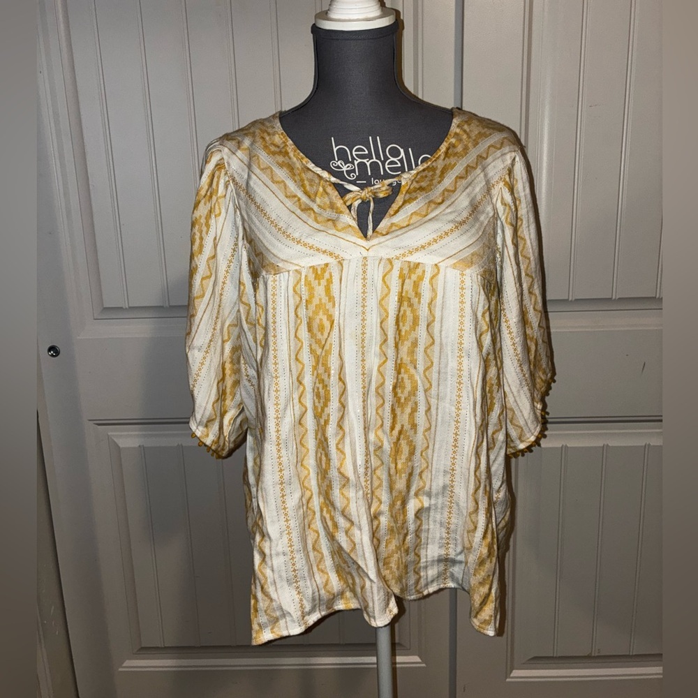 Ariat Marigold & White Women's Top / Blouse